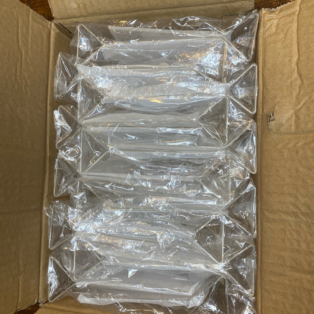 Clear Acrylic Display Stand with Protective Film - Transparent- Box of 20 pcs